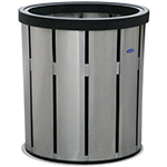 Gran basurero industrial jumbo integrado de acero inoxidable