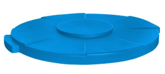 Tapa ciega azul para contenedor circular