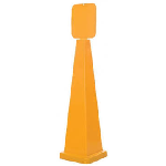 Cono liso de señalización color naranja sin gráficos para control de tráfico y áreas restringidas