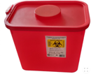 Recipiente rígido para desechar agujas y jeringas rojo de 8.5L
